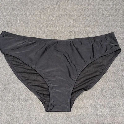 Nicole Miller Women's Hipster Swim Bottoms Hunter Black M Stretch Black - Image 1 of 4