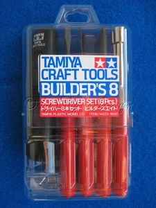 Schraubendreher-Set Tamiya 74023 Craft Tool Builder`s 8 Werkzeug-Set - Bild 1 von 2