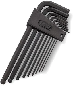 tone (TONE) long ball point L-shaped wrench set BPL900 contents 9 points - Picture 1 of 4