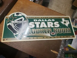 18"X 7" VINTAGE LOCKER ROOM FAN SIGNS DALLAS STARS - Picture 1 of 3