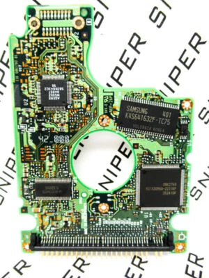 PCB - Hitachi 60GB IC25N060ATMR04-0 IDE 0A21133 Laptop DA1014 HardDrive H69401A - Image 1 of 4
