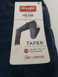 Boy's Wrangler Taper Jeans - Size 6, New with Tags, Skim - Picture 1 of 7