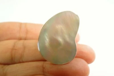 Anillo Madreperla Forma Libre Plata de Ley 925 6 7 8 9 10 Ajustable Foto 1 de 4