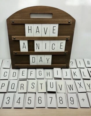Wood Letter Board Set - Image 1 of 4