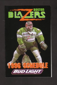 Boston Blazers--Horario de bolsillo 1996--WAAF/Bud Light--MILL - Imagen 1 de 2