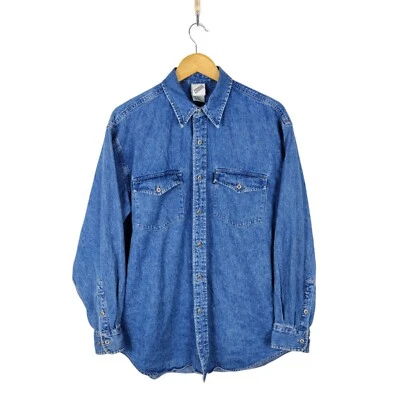 Vintage Warner Bros Studio Store Looney Tunes Embroidered Denim Shirt Size M - Image 1 of 4