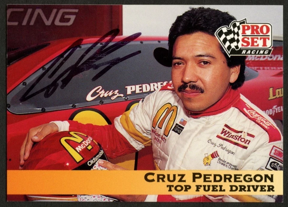 Cruz Pedregon #14 signed autograph auto 1992 Pro Set NHRA Trading Card - Image 1 of 1