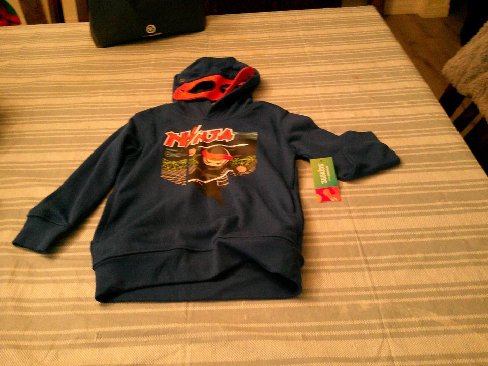 Nuevo 365 Niños Garannimales Niños Pullover Máscara de Ojos Terry Francés Sudadera con Capucha Talla 4 Foto 1 de 1