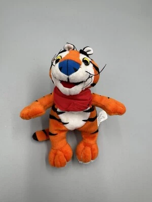 复古 Tony the Tiger 填充动物 Kellogg's 磨砂片豆袋娃娃 6 英寸 — 第 1/4 张图片