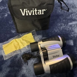 Vivitar Pocket Sized Binoculars 4 x 30 With Carrying Pouch/Cleaning Cloth - Picture 1 of 7