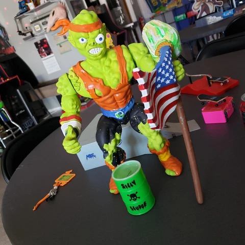 Custom 1 Of 1 - 15" GIANT Toxic Crusaders Toxie Action Figure Cover