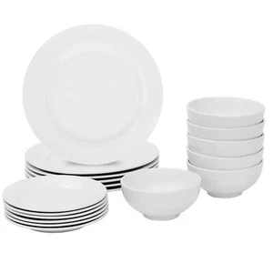 Juego de vajilla de 18 piezas platos de cena redondos servicio de platos para 6 cocina de uso doméstico - Imagen 1 de 12