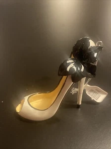 Weiß/schwarz High Heel Stiletto Spike Schuh Ornament - Bild 1 von 7