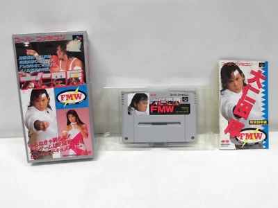 SNES - OHNITA ATSUSHI FMW Onita - Box, Manual. Super famicom. JAPAN GAME. 13549 - Image 1 of 4