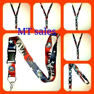 U.S. Army, Navy, Air Force,Cost Guard,Marine lanyard key chain USA Arm Forces  - Picture 1 of 16