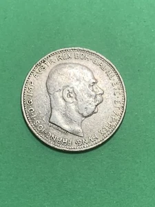 1914 Imperial Austria Silver 1 Corona (A0889) - Bild 1 von 4