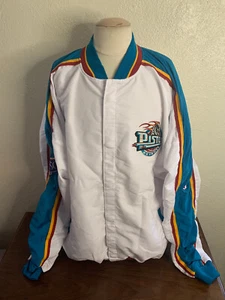1996-1997 Detroit Pistons Basketball Warm Up Jacket Champion White Size 52+4+4 - Picture 1 of 6