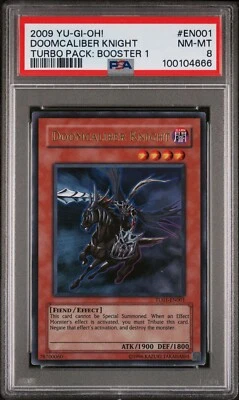 YUGIOH TURBO PACK TU01-EN001 DOOMCALIBER KNIGHT ULTRA RARE PSA 8 MINT  - Image 1 of 3