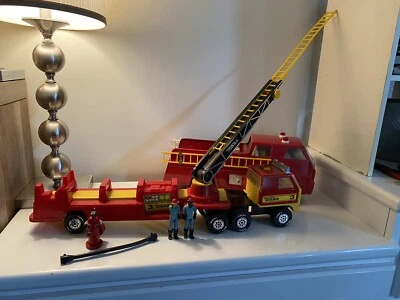 Tonka Fire Truck Lot 1978 Ladder Gas Turbine Firefighters Cast Iron Hydrant Vtg - Image 1 of 4