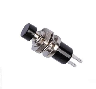 Lockless Momentary ON/OFF Push button Black Mini Switch