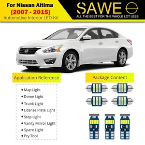 Paquete interior de bombilla de 14 luces LED ultra blancas para Nissan Altima 2007-2015 - Imagen 1 de 10