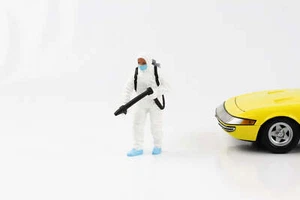 1:18 Hazmat Crew Man With Protective Pandemic Outbreak American Diorama I - Picture 1 of 2