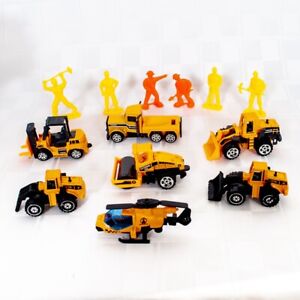 Mini Construction Equipment Vehicles and Figures Lot of 13