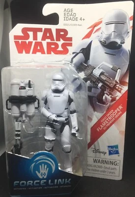 STAR WARS LAST JEDI FIRST ORDER FLAMETROOPER FORCE LINK ACTION FIGURE EXCLUSIVE - Image 1 of 3