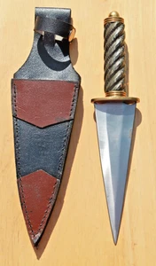 10" Toothpick Dagger Handmade D2 Dagger Hunting knife &Leather Sheath - Picture 1 of 18