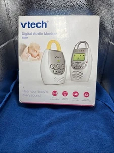 VTech DM221 White Silver Rechargeable Backlit Display Digital Audio Baby Monitor - Picture 1 of 6