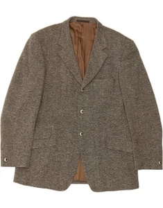 VERSACE CLASSIC Mens 3 Button Blazer Jacket IT 52 XL Grey Flecked Classic DM68 - Picture 1 of 4