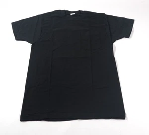 Camiseta Vintage Años 80 Negro Ribete Bolsillo Puntada Única Talla M - Imagen 1 de 6