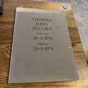 Thomas John Alcorn New York 28-4-1956, Firenze 13-3-1974 Photography Book - Picture 1 of 10