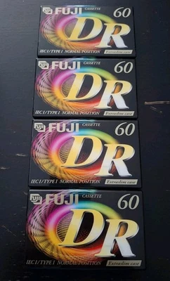 4 cassettes Vierges FUJI DR 60  NEUVE Sous Blister - Photo 1/3