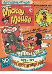 Vintage Mickey Mouse Comic Book #161 1978 Disney's Rare Magazine VG Condition - Bild 1 von 3