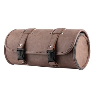 Car Brown PU Leather Side Saddle Bags Tool Storage Pouch Retro Style For - Picture 1 of 19