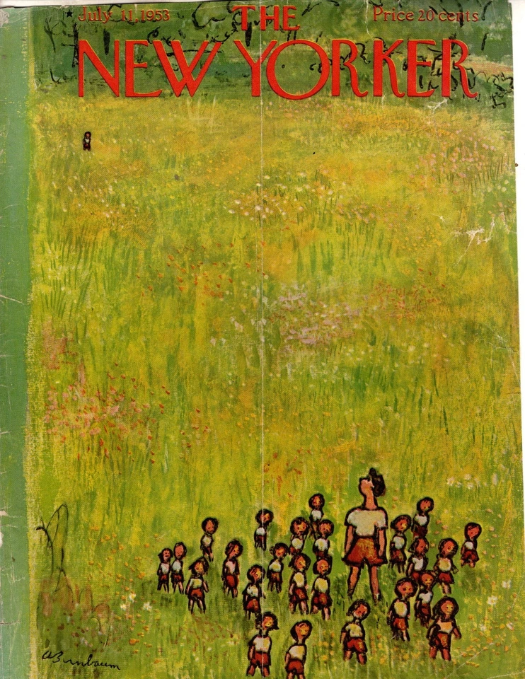 1953 New Yorker July 11 - Summer Camp girl's hike - Birnbaum Original cover only Foto 1 de 1