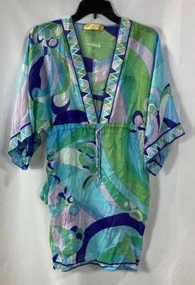 Женское зеленое платье с абстрактным принтом Emilio Pucci размер 34 - Изображение 1 из 4