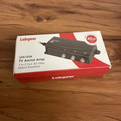 Labgear 2-Way TV Aerial Amplifier 4G - 5G Filtered Professional Signal Booster - Image 1 of 2