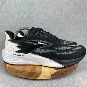 Brooks Launch 11 Scarpe Uomo Taglia 9.5 2E Larghe Nero Bianco Sneakers Atletiche - Foto 1 di 11