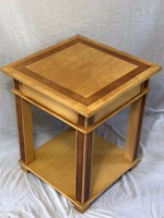 1 Beautiful Art Deco Style Reproduction French Blonde Wood Centre Console Table 