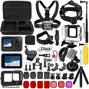 Zubehörset Kit Bundle Für Gopro Hero 12/11/10/9 Schwarz, Ogodeal Wasserdichte Sc - Bild 1 von 7