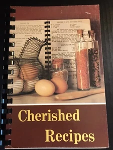 Vtg Spiral Bound Cookbook Cherished Recipes Mt Zion United Methodist Church PA - Bild 1 von 4