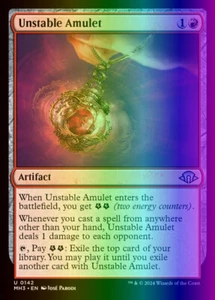 MTG Magic the Gathering Unstable Amulet (142/703) Modern Horizons 3 LP FOIL - Picture 1 of 1