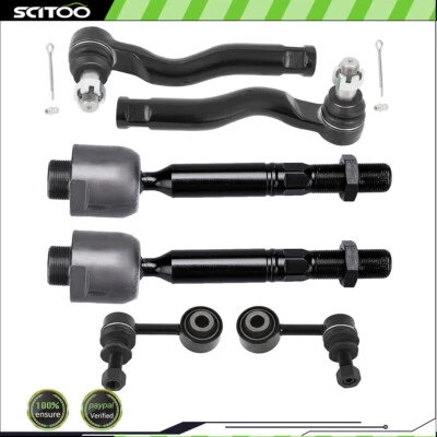 For TOYOTA SEQUOIA 2008-2019 All Models 6Pcs Front Tie Rod End Sway Bar End Link - Image 1 of 4