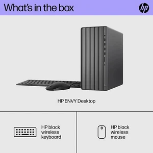 HP ENVY Desktop Computer, Core i7-12700, 32GB, 1TB SSD, Nightfall Blk, TE01-3003 - Picture 1 of 3