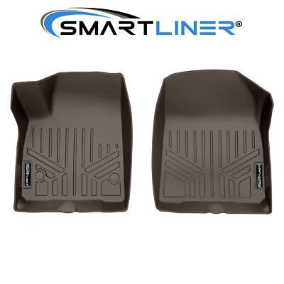 SMARTLINER Custom Fit Floor Mats 1st Row Liner Set Cocoa 2017-2021 GMC Acadia Foto 1 de 4