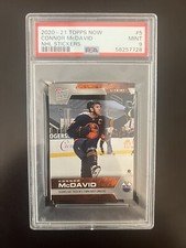 CONNOR MCDAVID PSA 9 2020-21 TOPPS NOW HOCKEY #5 NHL STICKERS EDMONTON OILERS