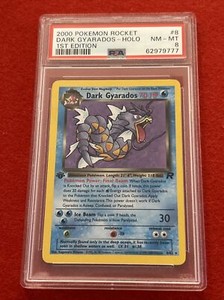 2000 Pokemon Rocket Dark Gyarados Holo 8/82 1st Edition PSA 8 NM-Mint