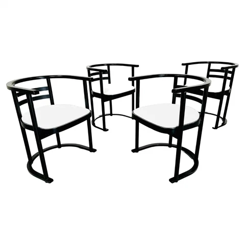 4 John R. Eckel Jr. Bauhaus Style Dining or Game Chairs Cover